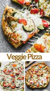 Pesto Veggie Pizza Recipe Pizza Recipes Homemade Healthy Pizza Toppings Healthy Pizza Recipes