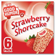 Strawberry flavored frozen dairy dessert filled with strawberry swirls and shortcake pieces topped with strawberry sauce dipped in whipped cream flavored . Good Humor Strawberry Shortcake Frozen Dessert Bars 6pk 18ozsnacks Drinks Delivered Fast Online Delivery App