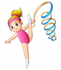 Rhythmic Gymnastic Girl With Ribbon Prem Premium Vector Freepik Vector Ribbon People Education Spo In 2020 Gymnastics Colorful Borders Design Cartoon Images