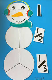 Winter Math Snowman Fractions Winter Math Winter Math Activities Math Crafts