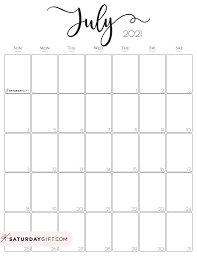 Please note that our 2021 calendar pages are for your personal use only, but you may always invite your friends to visit our website so they may browse our free printables! Cute Free Printable July 2021 Calendar Saturdaygift