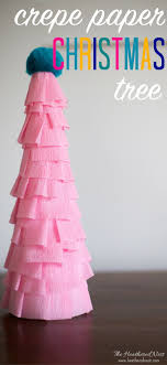 An Adorable Crepe Paper Christmas Tree A Sweet Seasonal Diy Paper Christmas Tree Christmas Tree Crafts Simple Christmas
