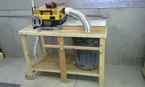 Mobile Planer Stand For Dewalt Dw735 Planer Dust Collector Diy Woodworking Stand