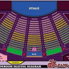 image result for the orleans showroom seating chart