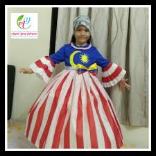 Buy baju kurung jalur gemilang from al sara fashion at best price. Baju Gaun Merdeka Bendera Jalur Gemilang Malaysia Gown Dress Malaysian Flag Shopee Malaysia