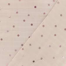 Tissu Double Gaze De Coton Gris Pois Argent X 10cm Gaze De Coton Tissu Tissus Habillement