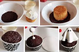 Cupcakes A L Orange Decores Pour Halloween Recette En 2020 Cupcakes Recette Cupcake Dessert
