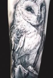 Because of this, an owl design can mean a whole range of things, depending on the context in which the bird is depicted and, of course, the individual's own interpretation of their chosen tattoo design. Realistic Black White Barn Owl Tattoo White Owl Tattoo Barn Owl Tattoo Realistic Owl Tattoo
