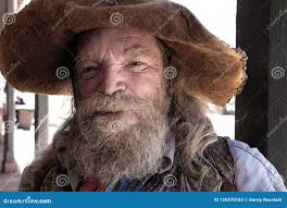 Old Wild West Cowboy Miner Character Editorial Stock Photo