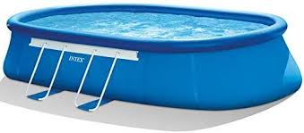 Intex 20ft X 12ft X 48in Oval Frame Pool Set With Filter Pump Ladder Ground Cloth Pool Cove Inflatable Swimming Pool Homemade Swimming Pools Swimming Pools