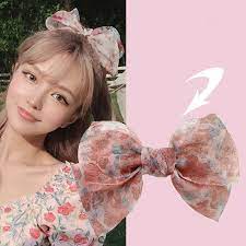 Christmas hair bows that look like peppermint candies. Cute And Sweet Hair Bow Clips Bow Hair Clip Fashion Chiffon Ribbon Headwear Flower Big Bow Hairpin French Hair Bows Barrette Hair Accessories For Women Girl And Ladies Shopee Philippines