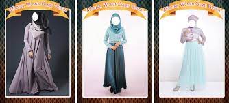 Nah baju gamis brokat dengan campuran kain batik menjadi kesan mewah dan modern. Aplikasi Desain Baju Gamis Diary Hijaber