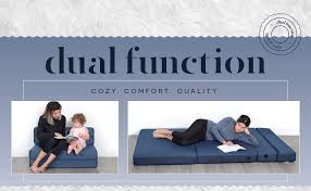 Amazon Com Milliard Tri Fold Foam Folding Mattress And Sofa Bed For Guests Or Floor Mat Twin Xl 78x38x4 5 Inch Kitchen Folding Mattress Sofa Bed Sleep Sofa