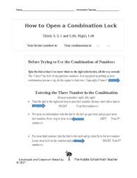 See full list on wikihow.com Combination Lock Worksheets Teaching Resources Tpt