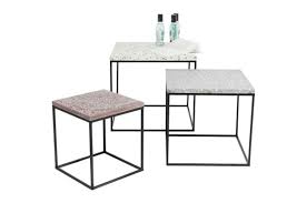 set de 3 tables gigognes terrazzo appleton table d appoint pas cher table d appoint table de chevet design table basse