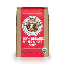 King Arthur 100 Organic Whole Wheat Flour 5 Lb King Arthur Flour Whole Wheat Flour Purpose Flour