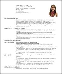 Descubre oraciones que usan currículum vitae en la vida real. Modelo Curriculum Vitae Consultora Funcional En Aplicaciones De Oracle Livecareer