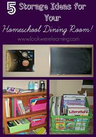 Once we committed to schooling in our dining room, we pulled a deep bookcase from our garage and reserved it for homeschool. 5 Homeschool Dining Room Ideas Look We Re Learning