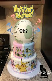 Pokemon Gender Reveal I Did Baby Reveal Cakes Gender Reveal Cake Baby Gender Reveal Party