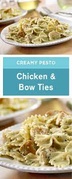 Creamy Pesto Chicken Bow Ties Campbell Soup Company Recipe Chicken Pesto Recipes Campbells Soup Recipes Campbells Recipes
