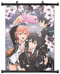 These scrolls, made out of fabric instead of paper, do not wrinkle or crease as easily as normal posters. Amazon Com My Teen Romantic Comedy Snafu Anime Fabric Wall Scroll Poster 16x22 Inches A My Teen Romantic Com 66 Posters Prints