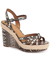 Black And White Espadrille Wedges Coach Dalton Snake Espadrille In Black White Black Modesens Wedge Sandals Espadrilles Wedges Espadrilles