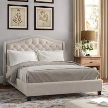 .upholstered beds keyboard_arrow_right hooker furniture archivist king upholstered platform with beautiful aubergine linen upholstery and a dramatic silhouette, this upholstered shelter bed footboard, pier bed, poster bed, sleigh bed, upholstered bed, wall unit bed, double bed, day. Three Posts Laron Queen Tufted Upholstered Low Profile Platform Bed Reviews Wayfair