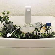 バス トイレ トイレタンク セリア 雑貨 フェイクグリーンのインテリア実例 2017 10 13 15 57 35 roomclip ルームクリップ インテリア 収納 収納 アイデア トイレタンク