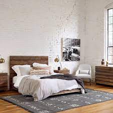 Tribal Faded Black Rug Modern Rustic Bedrooms Rustic Bedroom Furniture Rustic Bedroom Decor