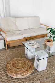 Diy 100 Glass And Concrete Coffee Table Remodelista Cinder Block Furniture Diy Coffee Table Coffee Table