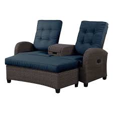 allen roth woven outdoor double recliner lowe s canada reclining outdoor chair outdoor sofa leather dining room chairs