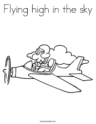 Select from 35450 printable crafts of cartoons, nature, animals, bible and many more. Flying High In The Sky Coloring Page Twisty Noodle