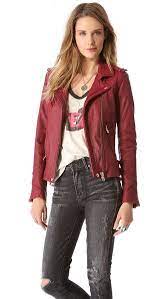 Iro Han Leather Jacket Shopbop Red Leather Moto Jacket Leather Jackets Women Leather Jacket
