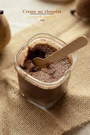 Cremes Au Chocolat Sur Compotee De Poires Creme Au Chocolat Chocolat Tout Chocolat