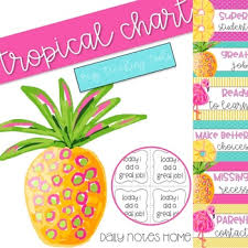 editable clip chart and notes home pineapple