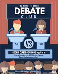 Welcome to the debate club. Clubs Debate Club