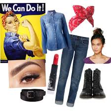 Your source for diy idea basics: Diy Rosie The Riveter Costume By Mano Y Metal Rosie The Riveter Costume Rosie The Riveter Halloween Costume Diy Halloween Costumes For Women
