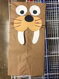 Walrus Paper Bag Puppets For Arctic Animal Theme Winter Animal Crafts Winter Animals Preschool Crafts Animal Crafts Preschool