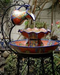 Patchwork mexikanische fliesen für bad und küche. Happy Cinco De Mayo Talavera Ware Tile Hgtv Design Blog Design Happens Garden Water Fountains Garden Art Water Features In The Garden