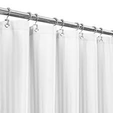 New maytex sylvia leaf fabric shower curtain in lavender and gray. Amazon Com Barossa Design Extra Long Shower Curtain With 84 Inch Height Herringbone Striped Fabric Hotel Grade Machine Washable Water Repellent 160 Gsm Heavyweight White 71x84 Home Kitchen