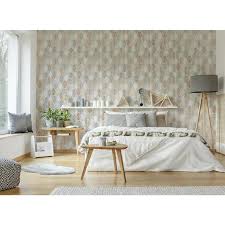 56.19 ft x 56.19 ft. Graham Brown Highland 56 Sq Ft Copper Vinyl Textured Floral Unpasted Paste The Wall Wallpaper I Teenage Room Decor Interior Design Bedroom Room Decor Bedroom