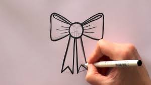 Custom portrait, pencil drawing, black and white portrait. How To Draw A Cartoon Ribbon Bow Youtube