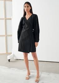 Belted Lyocell Blend Wrap Dress In 2020 Wrap Dress Black Wrap Dress Lyocell