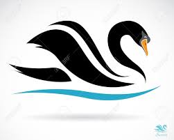Vector Image Of A Swan On A Black Background Bird Silhouette Art Silhouette Art Bird Stencil