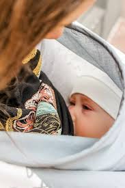 The New Xoxo Full Coverage 360 Breastfeeding Ponco- Pricacy Cover Made  Lightweight and Breathable With a Rigid Neckline-white and Gray