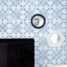 Trace the mirror on a large piece of paper. Diy Hexagon Wall Mirror From Paper Crafting My Home