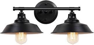 I'm sharing our top picks for. Buy Farmhouse Bathroom Vanity Light Fixtures Matte Black Metal Bathroom Lights Over Mirror 2 Lights Rustic Style Vintage Wall Sconce For Bath Bedroom Vanity Mirror Cabinet Shop Cafe Online In Turkey B08gp3nn4m