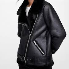 Sheepskin Coat Fur, Faux Leather, Jacket, Coat, With Belt Turn-Down Collar  Women Winter Thick Warm