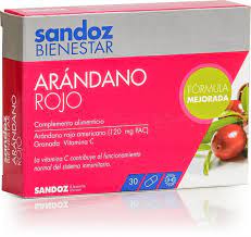 Sandoz Bienestar Arandano Rojo Cranberry 30 Capsulas Farmacia Online Barata Liceo