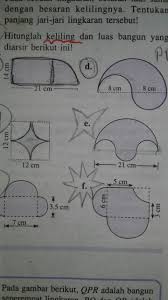 Jadi, luas daerah yang diarsir adalah 42 cm2, sedangkan kelilingnya adalah 56 cm. Hitunglah Keliling Bangun Yang Diarsir Berikut Ini Brainly Co Id